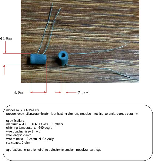 ceramic atomizer heating element, nebulizer heating ceramic, porous ceramic