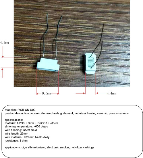 ceramic atomizer heating element, nebulizer heating ceramic, porous ceramic