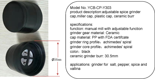 miller cap, plastic cap, ceramic burr