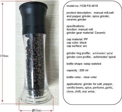 manual mill,salt and pepper grinder, spice grinder, ceramic grinder