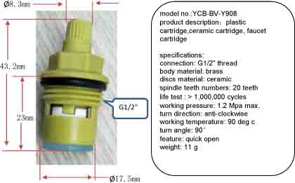 plastic cartridge,ceramic cartridge, faucet cartridge